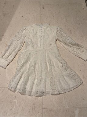 Bardot Ivory Lace Long-Sleeve Dress
